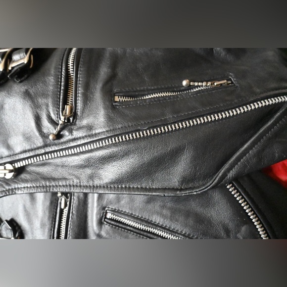 [SOLD] Straight to Hell Defector Women's Leather Moto Jacket M - Picture 9 of 9